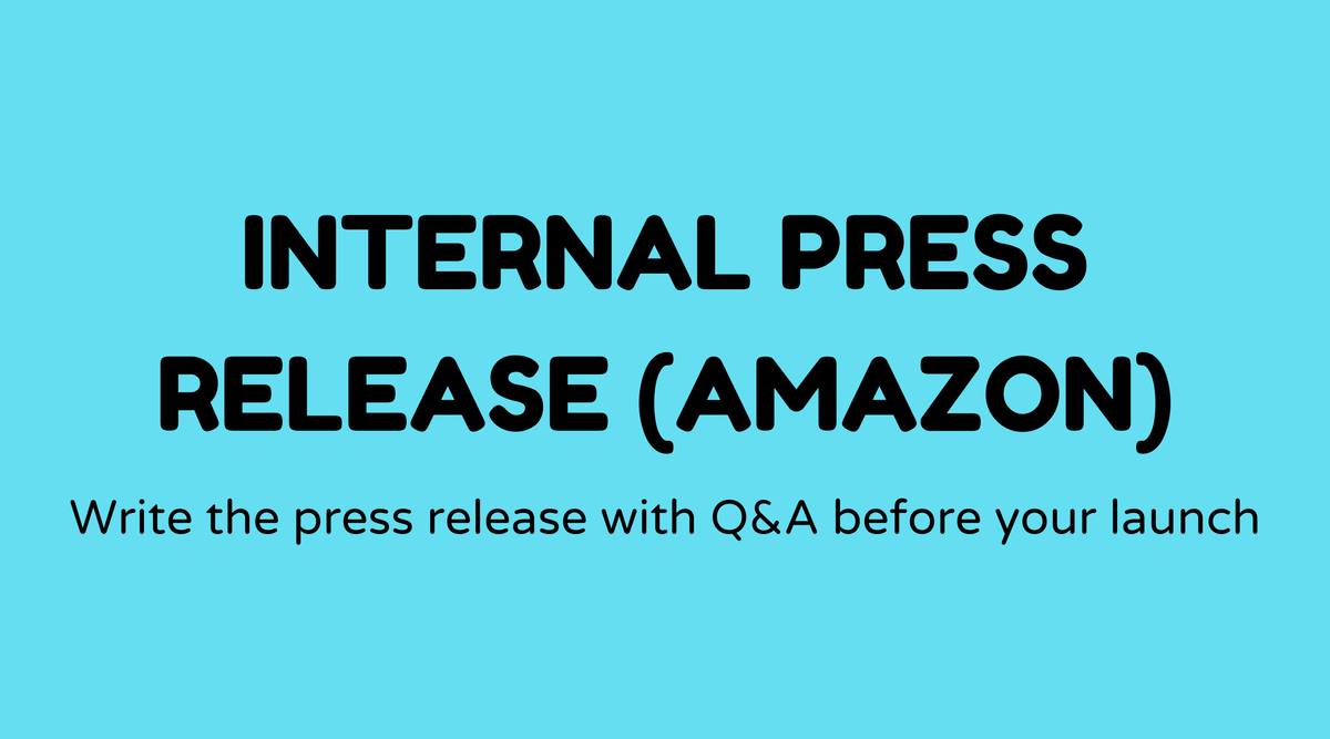 Amazon-style internal press release