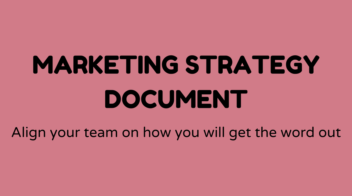 Marketing strategy document