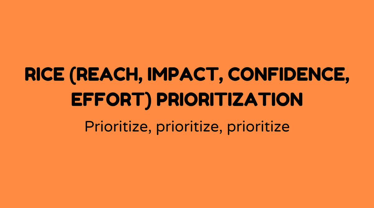 RICE (Reach, Impact, Confidence, Effort) Prioritization