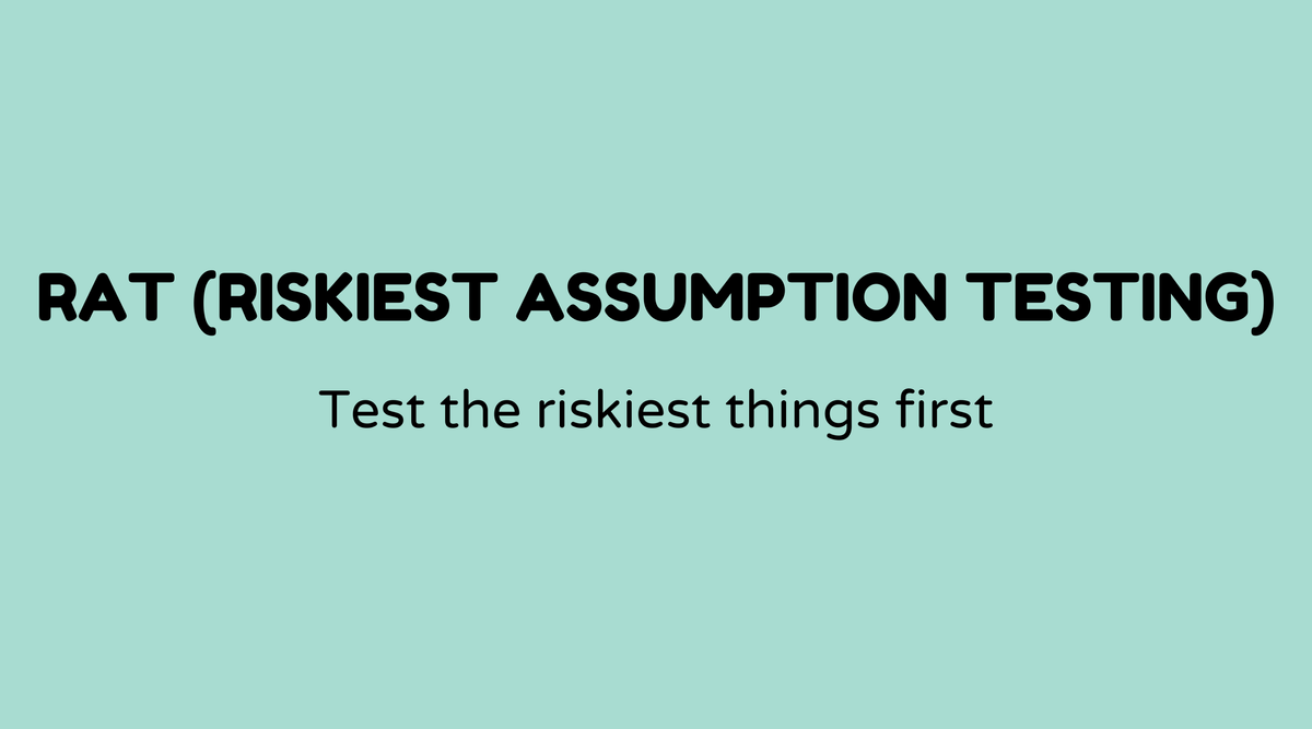 RAT (Riskiest Assumption Testing)