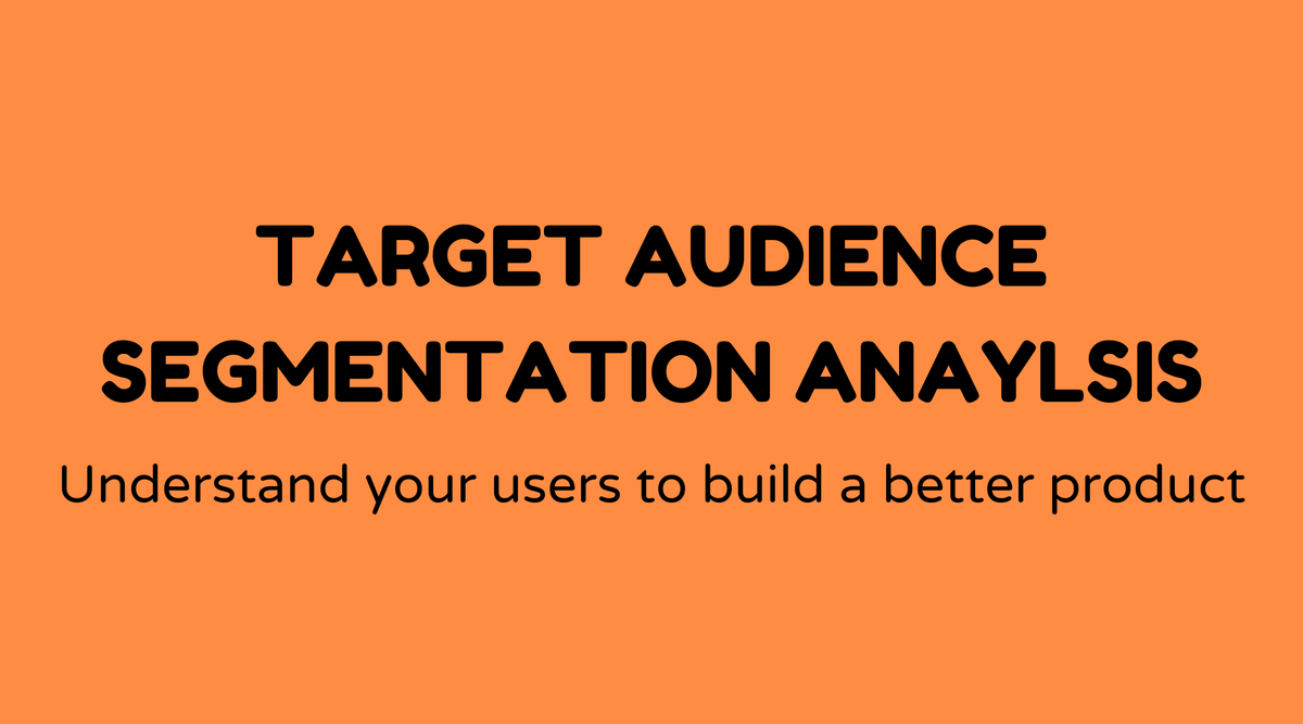 Target audience segmentation analysis