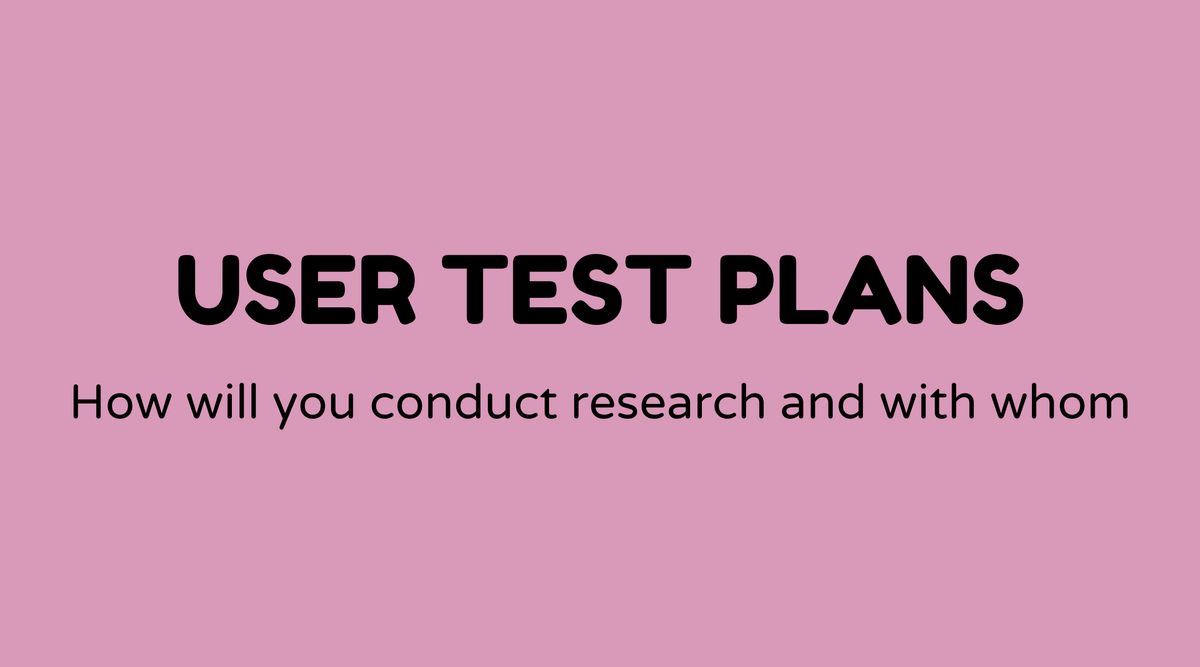 User test plans