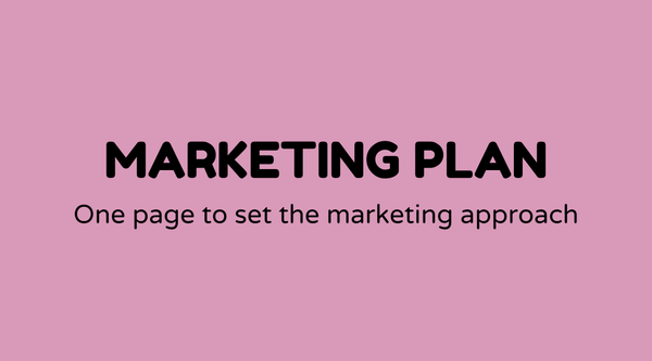 Marketing Plan (1 Page)