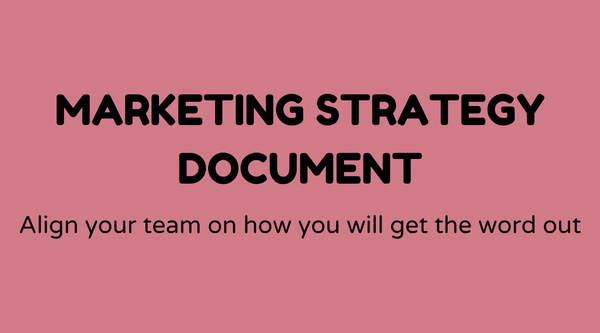 Marketing strategy document