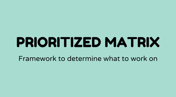 Prioritization matrix