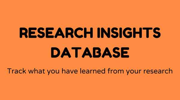 Research insights database
