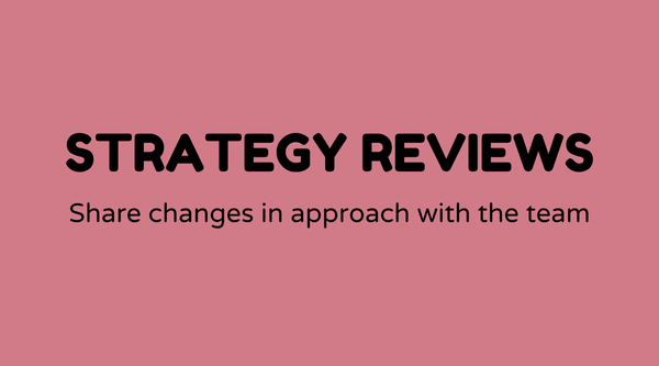 Strategy reviews
